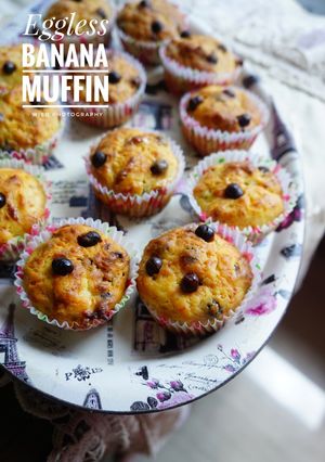 Foto resep Eggless banana muffin