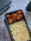 Sosis Saus Mentega + Garlic Butter Rice ~lunchbox