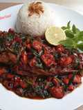 Tombro goreng sambal kecap pedas asam manis