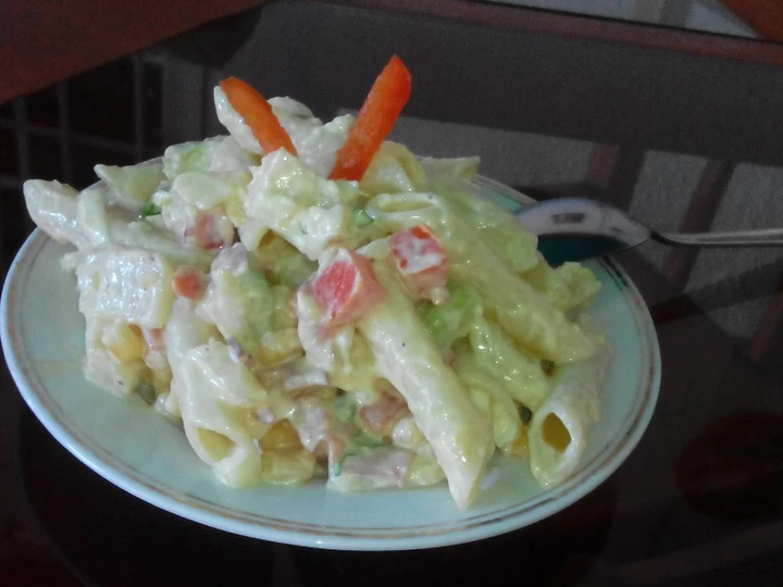 Cómo Hacer Ensalada Tropical de pasta con aguacate, piña y maíz  que Delicioso