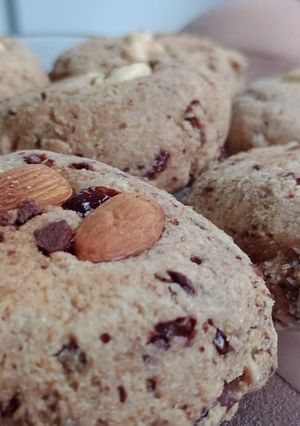 Una foto de Galletitas integrales con chocolate 🍪🍫
