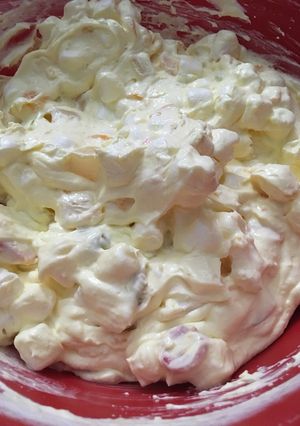 A picture of Creamy Fruit SaladAustin’s fruit salad.