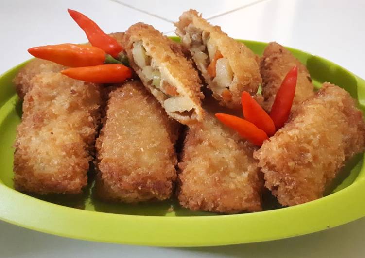 Cara Campuran Untuk Mencoba Di RumahRisol Isi Ayam dan Sayuran