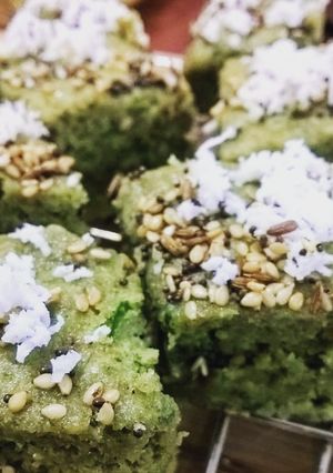 A picture of Moong dal Dhokla.