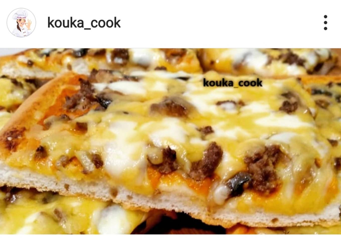 Pizza à la viande hachée et aux champignons 🍕🥩🍄🧀🍕