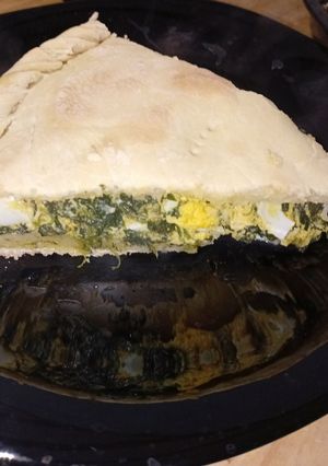 Una foto de Tarta de espinaca y queso cremoso