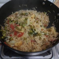 Mix vegetables pulao A picture of Mix vegetables pulao.