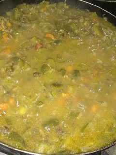 Una foto de Pepinos con carne