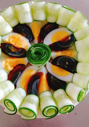 Hình của món Salad trứng dưa leo.