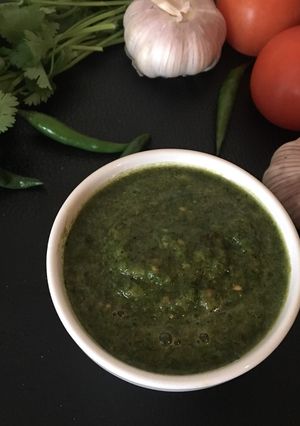 A picture of Coriander spicy chutney.