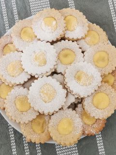 Mandulás linzer citromos krémmel recept fotója