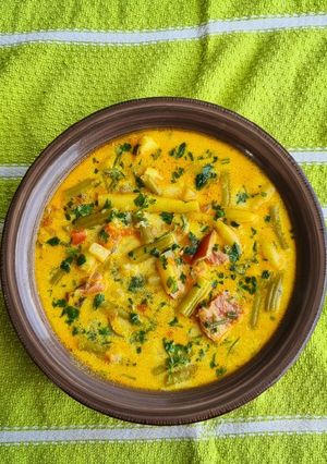 O poză a rețetei Ciorbă de fasole verde/galbenă.