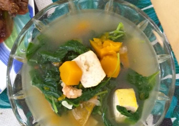 Cara meracik Sayur Bening Bayam Labu, Enak Banget