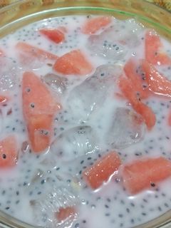 Foto resep Es Buah Semangka,Lidah buaya,Selasih