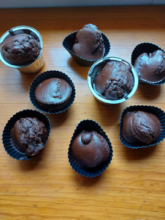 Una foto de Muffins de chocolate en airfryer