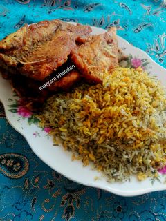 عکسی از دستور شوید پلو با ماهی