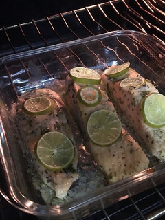 Una foto de Salmón al horno