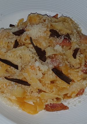 O poză a rețetei Tagliatelle cu dovleac.