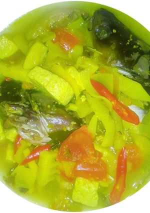 Foto resep Kepala patin, rebung, tahu masak kuning