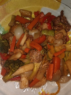 Una foto de Verduras con carne estilo china