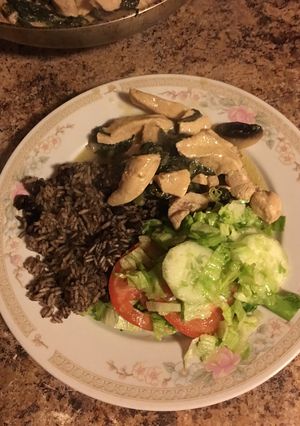 Una foto de Pollo 🍗 en salsa Alfredo