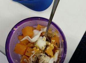 Foto resep #9. Ide Sarapan Anak Kos (Telor separoh matang feat Ubi Rebus)