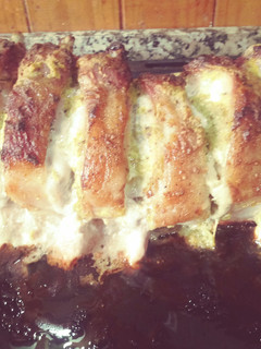 Una foto de Chuleta de Centro (rack) al horno con papas rellenas