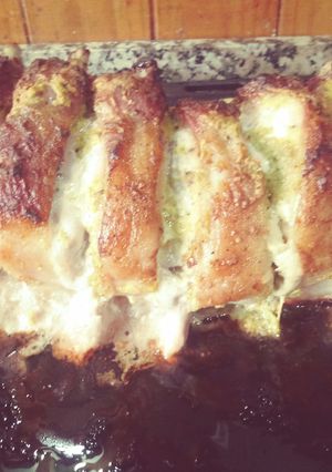 Una foto de Chuleta de Centro (rack) al horno con papas rellenas