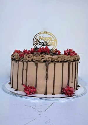 عکسی از دستور کیک تولد دخترم 😍🥳🎉 کیک اسفنجی کاکائویی