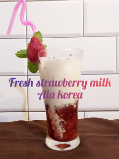 Foto resep Fresh strawbery milk