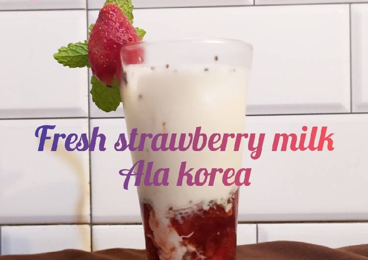 Fresh strawbery milk