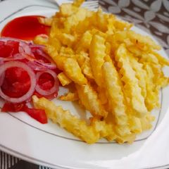 A picture of Zig zag fun crunchy fries.