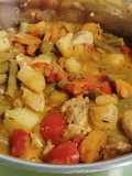 Estofado de pollo con verduras thermomix
