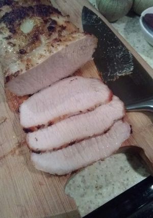 A picture of Bnls.Pork loin garlic and herbs roast.