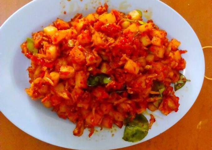 Resep Balado Kentang Teri Oleh Funny Cookpad