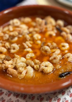 A picture of Grandma Carmela’s Gambas al Ajillo 👵🏻.
