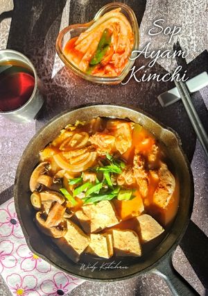 Foto resep Sop Ayam Tahu Kimchi