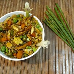 A picture of Veggie Fried Rice.