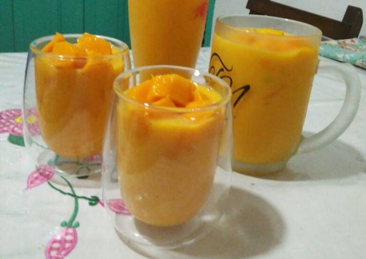 Resep Jus Mangga Kekinian #enakan bikin sendiri, Lezat Sekali