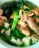 Bánh đa sườn, măng, mọc
