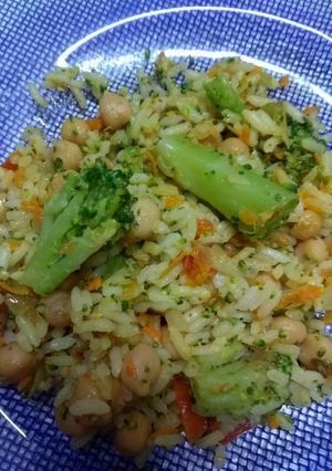 Una foto de Paella vegana
