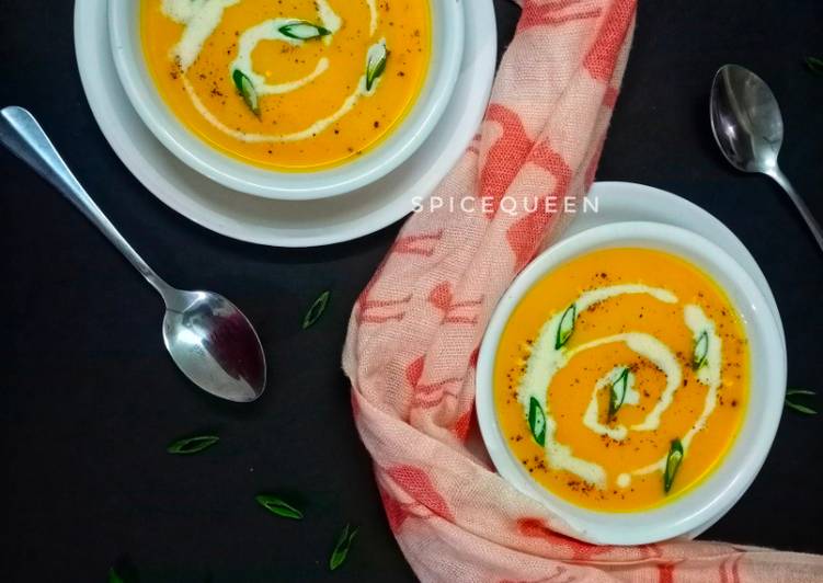 Steps to Prepare Quick Pumpkin and Carrot Soup