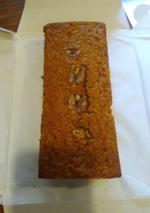 Una foto de Budín integral de zanahoria y naranja