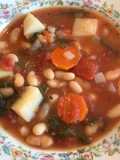 Sopa de alubias y acelgas