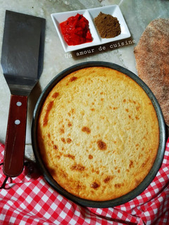 Une photo de Flan de pois chiches aux cumin et hrissa 🌶