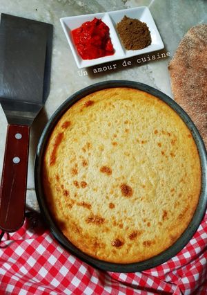 Une photo de Flan de pois chiches aux cumin et hrissa 🌶