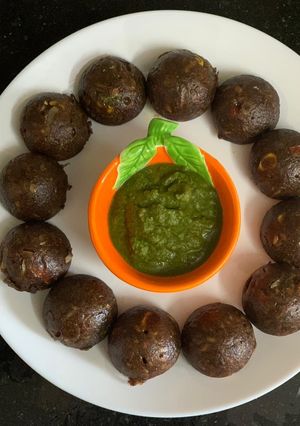 A picture of Ragi Paniyaram Loaded With Veggies.