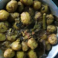 Green aloo dum A picture of Green aloo dum.