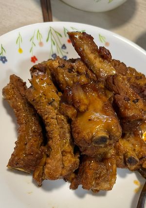 Hình của món Sườn kho chua ngọt kiểu Hoa.
