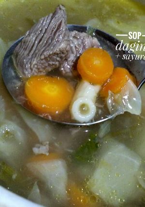 Foto resep Sup daging & sayuran